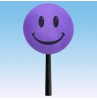 HappyBalls Purple Smiley Car Antenna Ball / Auto Dashboard Accessory (Fat Antenna)